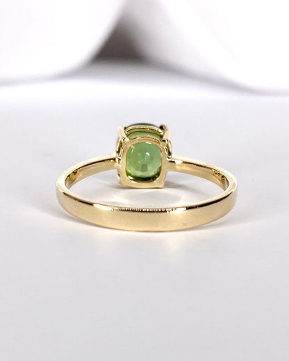 Bague Solitaire Tourmaline Verte 1.40 carat "Dune" - Elliade Paris