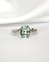 Bague Solitaire Tourmaline Verte 2.30 carats & Diamants "Rita" - Elliade Paris