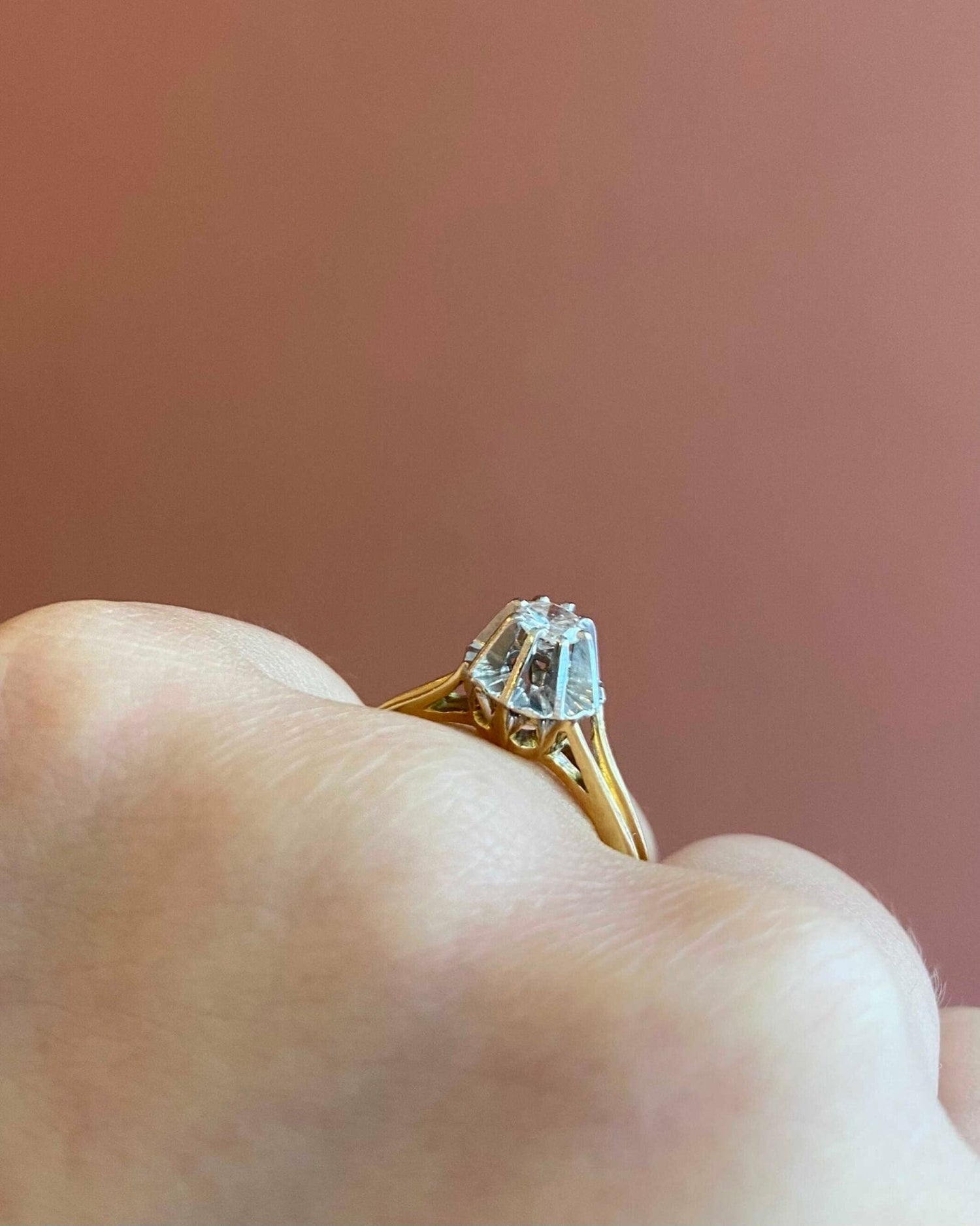 Bague Solitaire Vintage Diamant 0.25 carat &quot;Diane&quot; - Elliade Paris