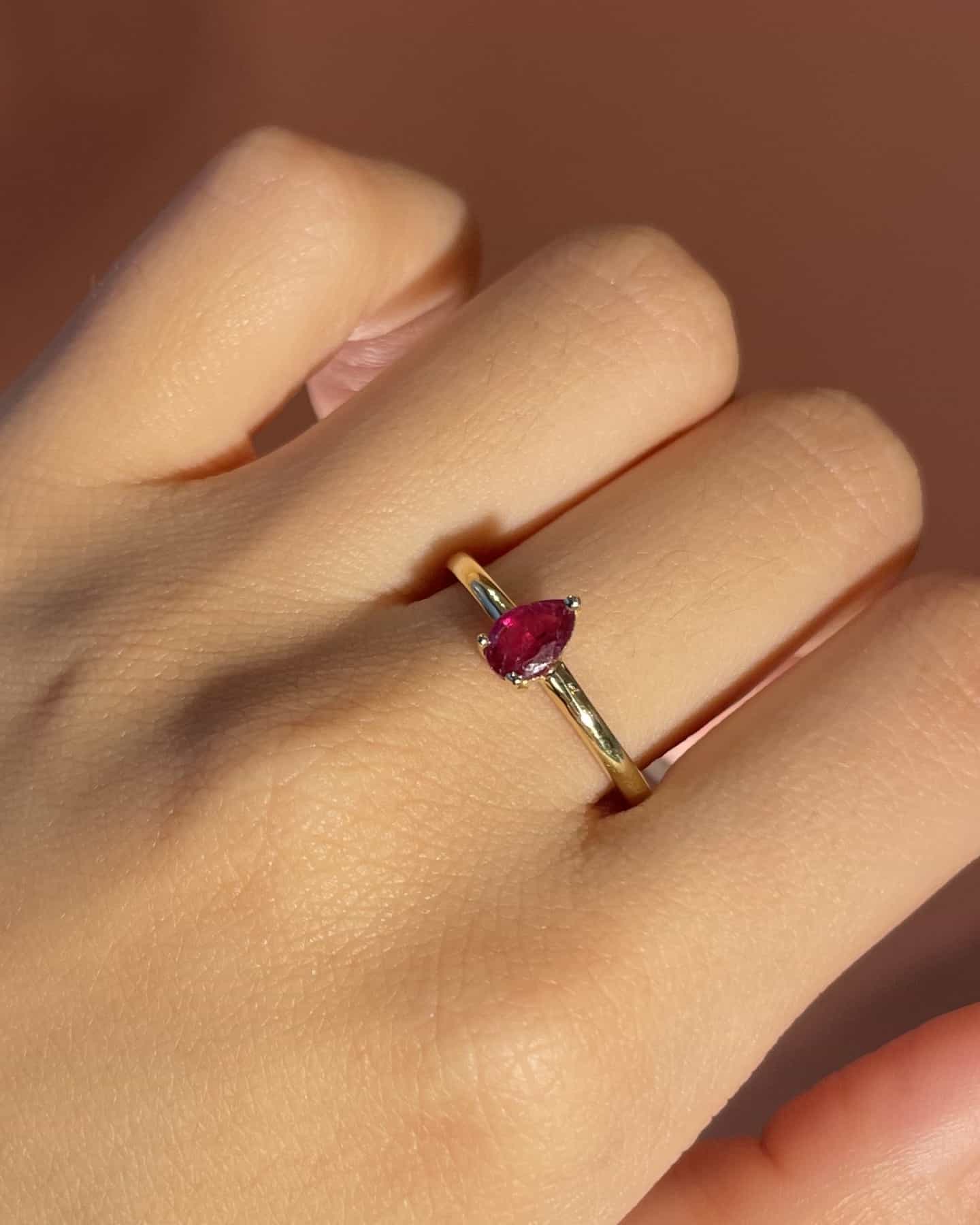 Bague Solitaire Rubis &quot;Sabria&quot;