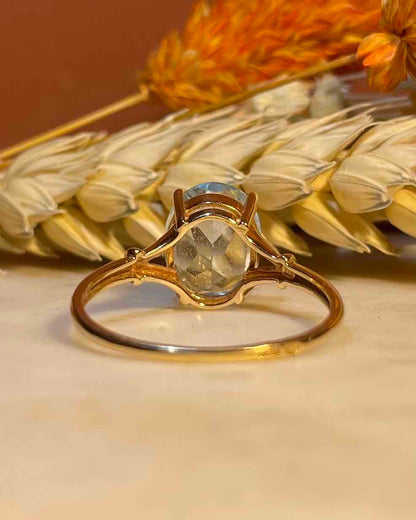 Bague Solitaire Topaze 3 carats &quot;Cataleya&quot;