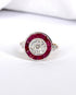 Bague Style Art - Déco 16 Rubis & Diamants 0.40 carat "Livia" - Elliade Paris