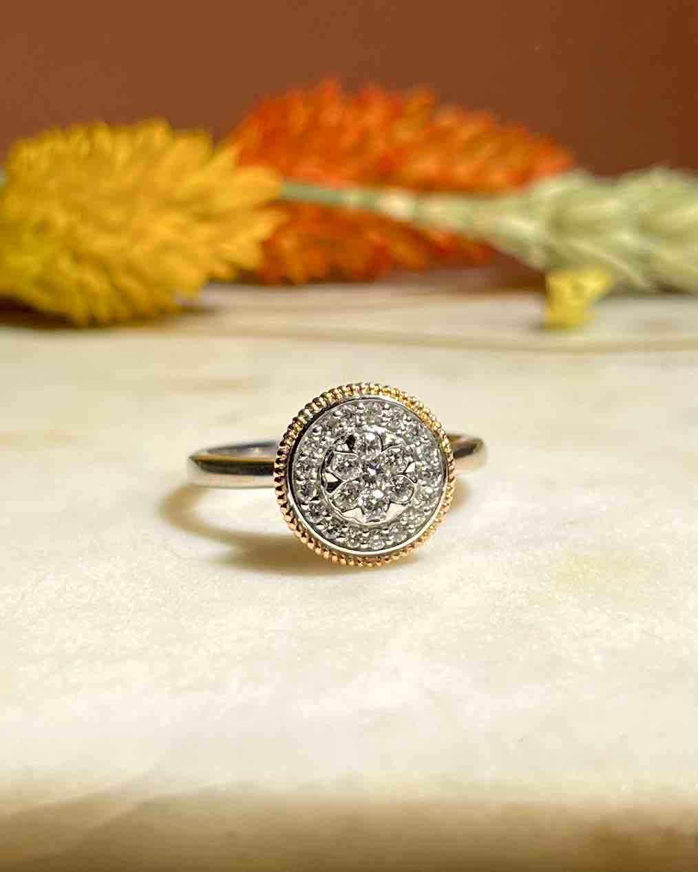 Bague style Art - déco 24 Diamants &quot;Taylor&quot; - Elliade Paris