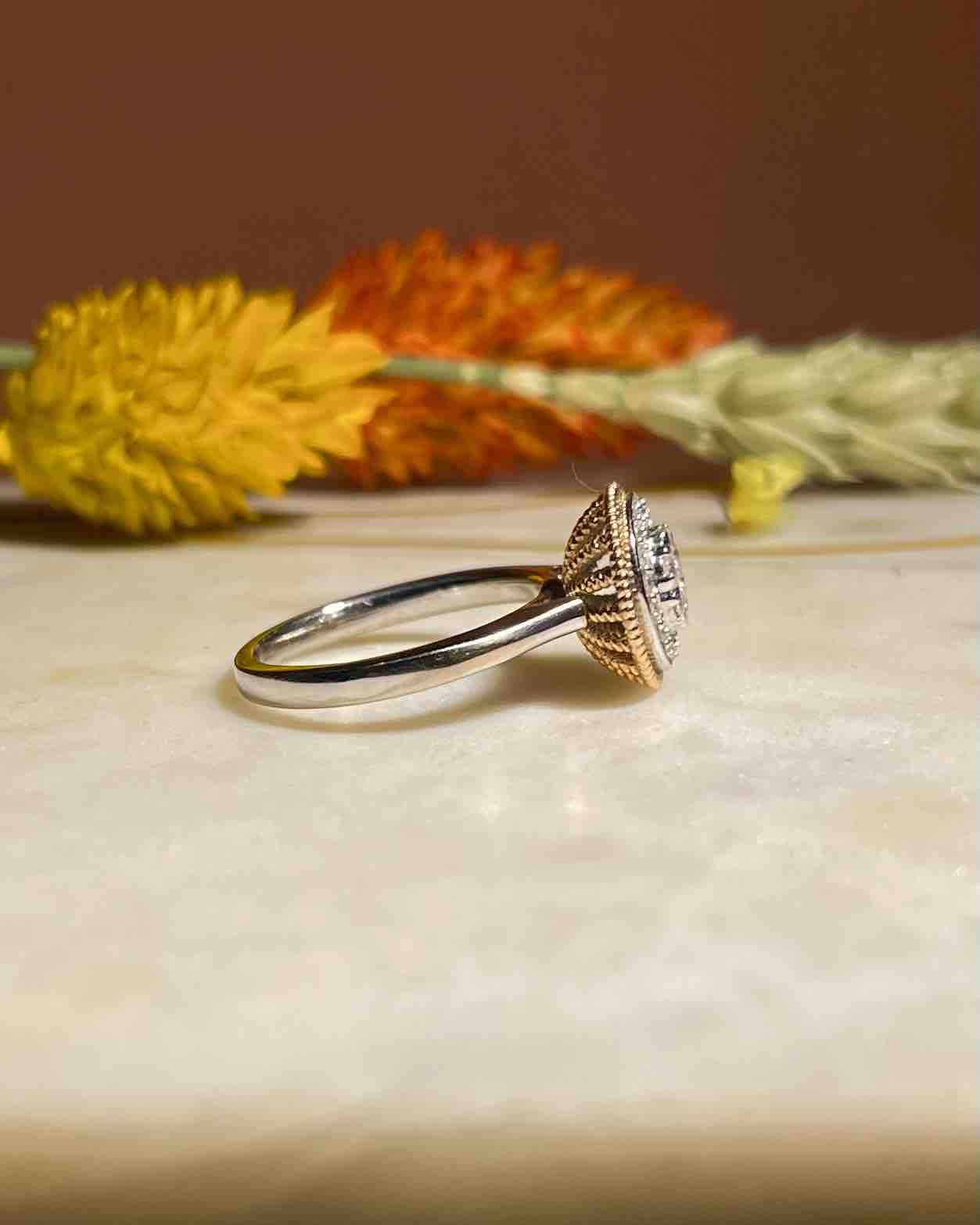 Bague style Art - déco 24 Diamants &quot;Taylor&quot; - Elliade Paris