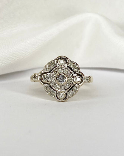 Bague Style Art Déco 25 Diamants &quot;Véronica&quot; - Elliade Paris