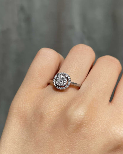 Bague style Art - Déco 31 Diamants &quot;Misty&quot; - Elliade Paris