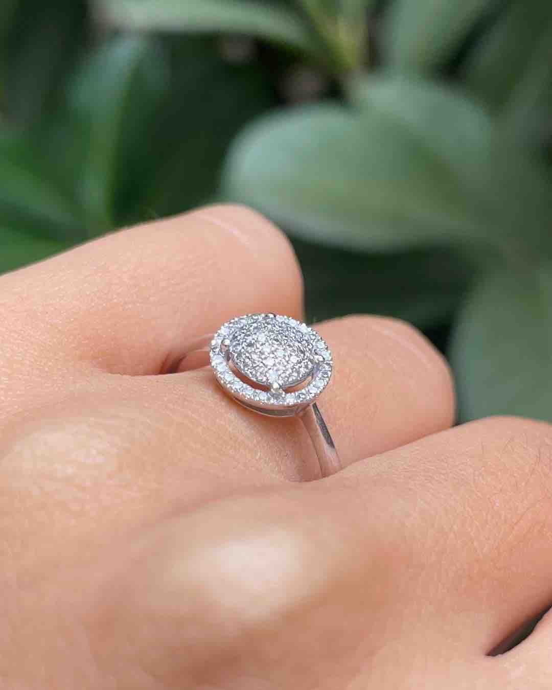 Bague style Art - déco 60 diamants "Isa" - Elliade Paris