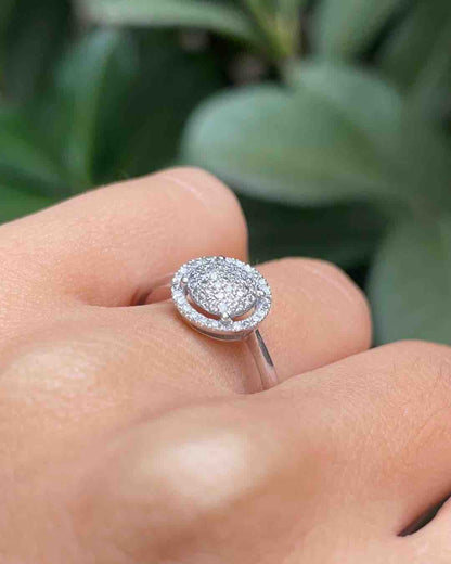 Bague style Art - déco 60 diamants &quot;Isa&quot; - Elliade Paris
