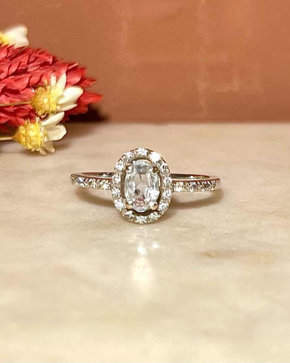 Bague style art - déco Aigue - Marine &amp; 22 Diamants &quot;Analy&quot; - Elliade Paris