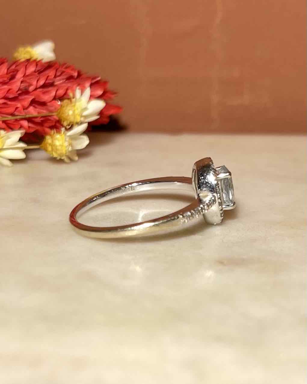 Bague style art - déco Aigue - Marine &amp; 22 Diamants &quot;Analy&quot; - Elliade Paris