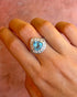 Bague Style Art-Déco Aigue-Marine 3.88 carats & Diamants 0.49 carat "Ariette" - Elliade Paris