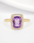 Bague Style Art-Déco Améthyste 1.64 carat & Diamants "Janavi" - Elliade Paris