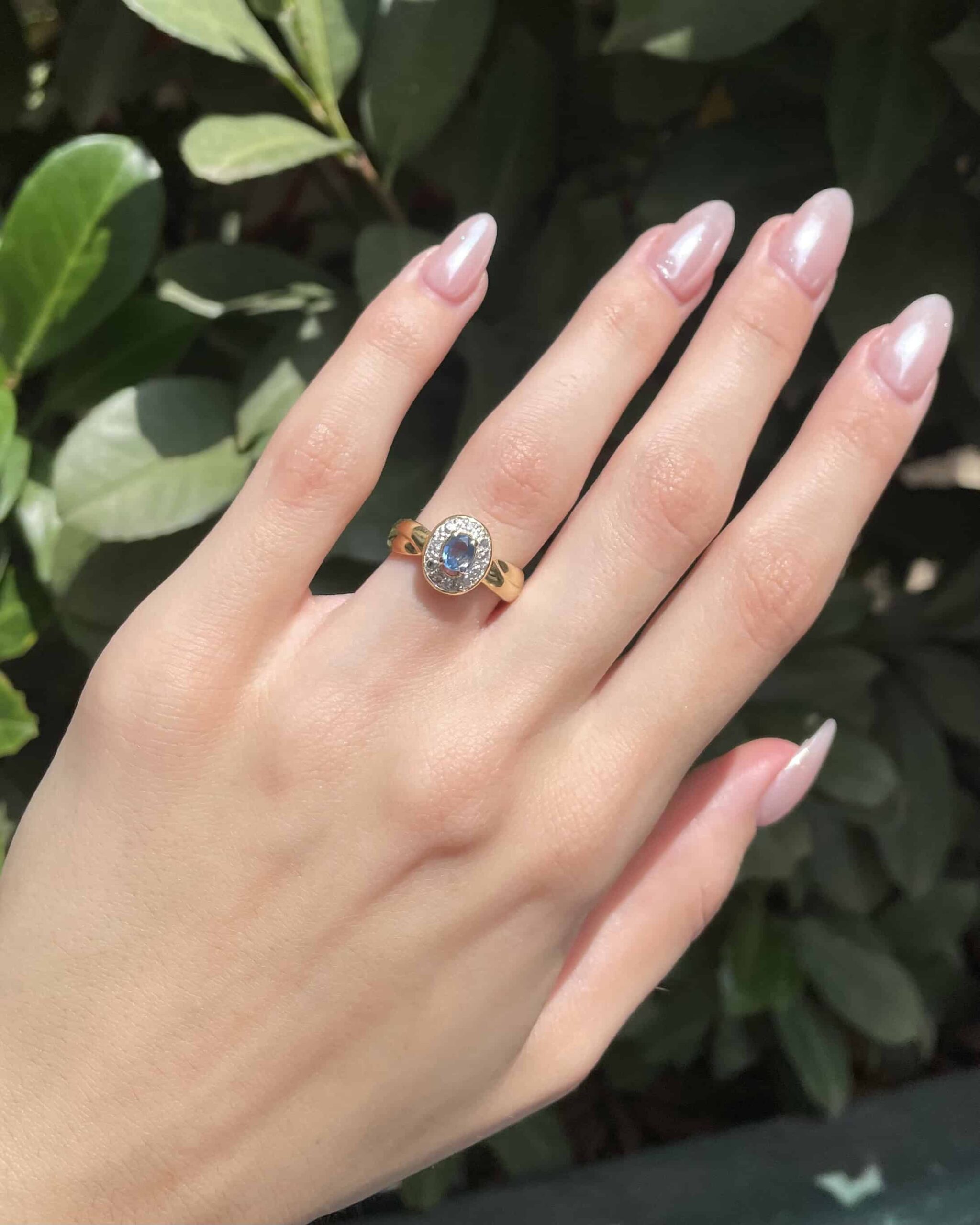 Bague jonc Saphir &amp; Diamants "Niamé" - Elliade Paris