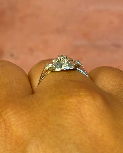 Bague Style Art-Déco Diamant "Frida" - Elliade Paris