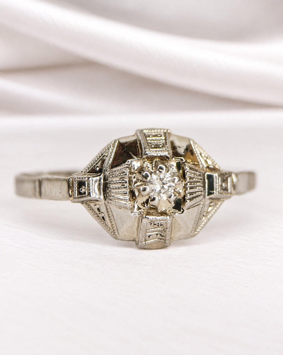 Bague Style Art-Déco Diamant "Frida" - Elliade Paris
