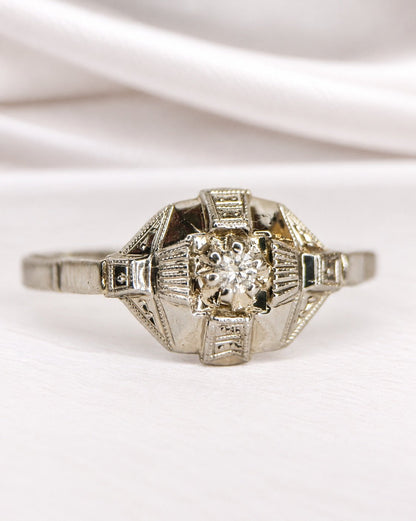 Bague Style Art-Déco Diamant "Frida" - Elliade Paris