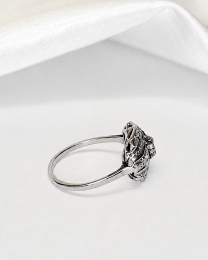 Bague Style Art-Déco Diamants 0.20 carat "Michaela" - Elliade Paris