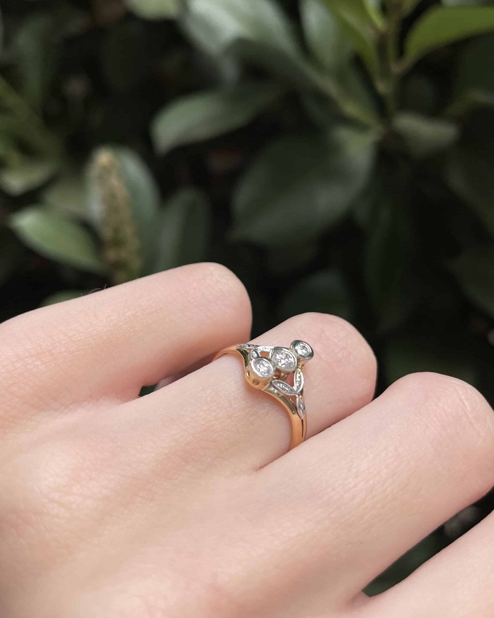Bague Style Art - Déco Diamants 0.22 Carat "Malory" - Elliade Paris