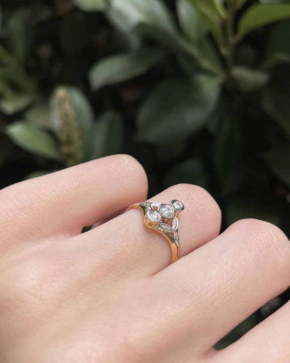 Bague Style Art - Déco Diamants 0.22 Carat &quot;Malory&quot; - Elliade Paris