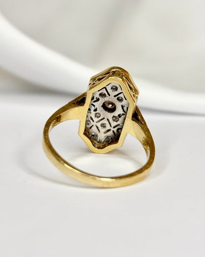 Bague Style Art - Déco Diamants 0.25 carat "Hortense" - Elliade Paris