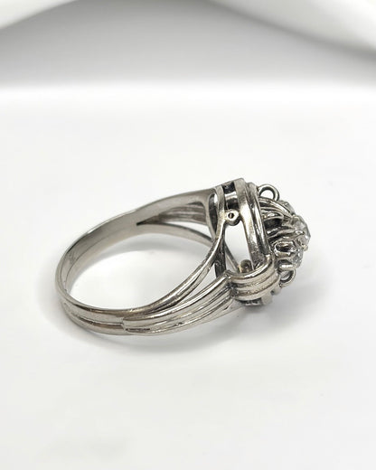 Bague Style Art-Déco Diamants 0.25 carat &amp; Or 18 carats 5,85g "Romy" - Elliade Paris