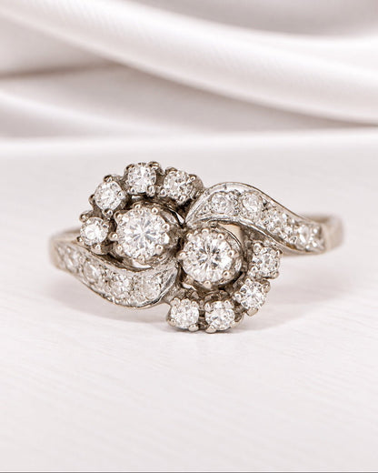 Bague Style Art-Déco Diamants 0.44 carat "Kyllie" - Elliade Paris