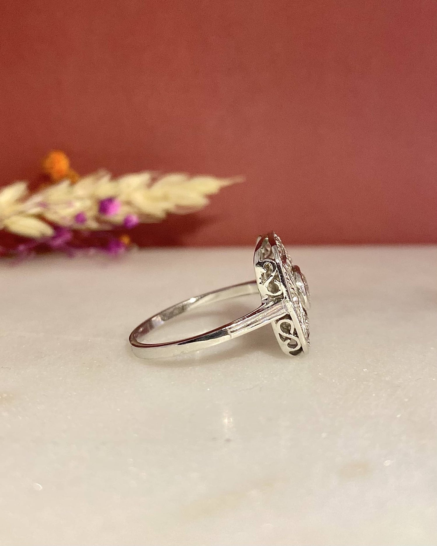 Bague style Art - Déco Diamants 0.53 carat &quot;Colette&quot; - Elliade Paris
