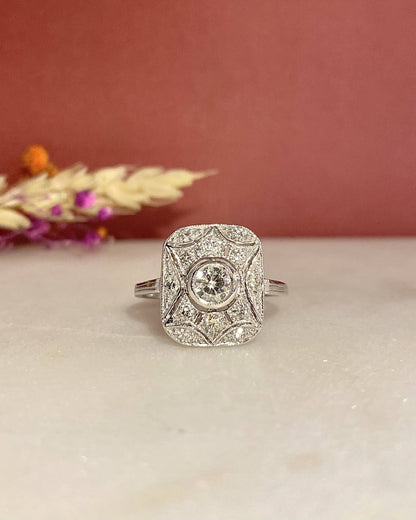 Bague style Art - Déco Diamants 0.53 carat &quot;Colette&quot; - Elliade Paris