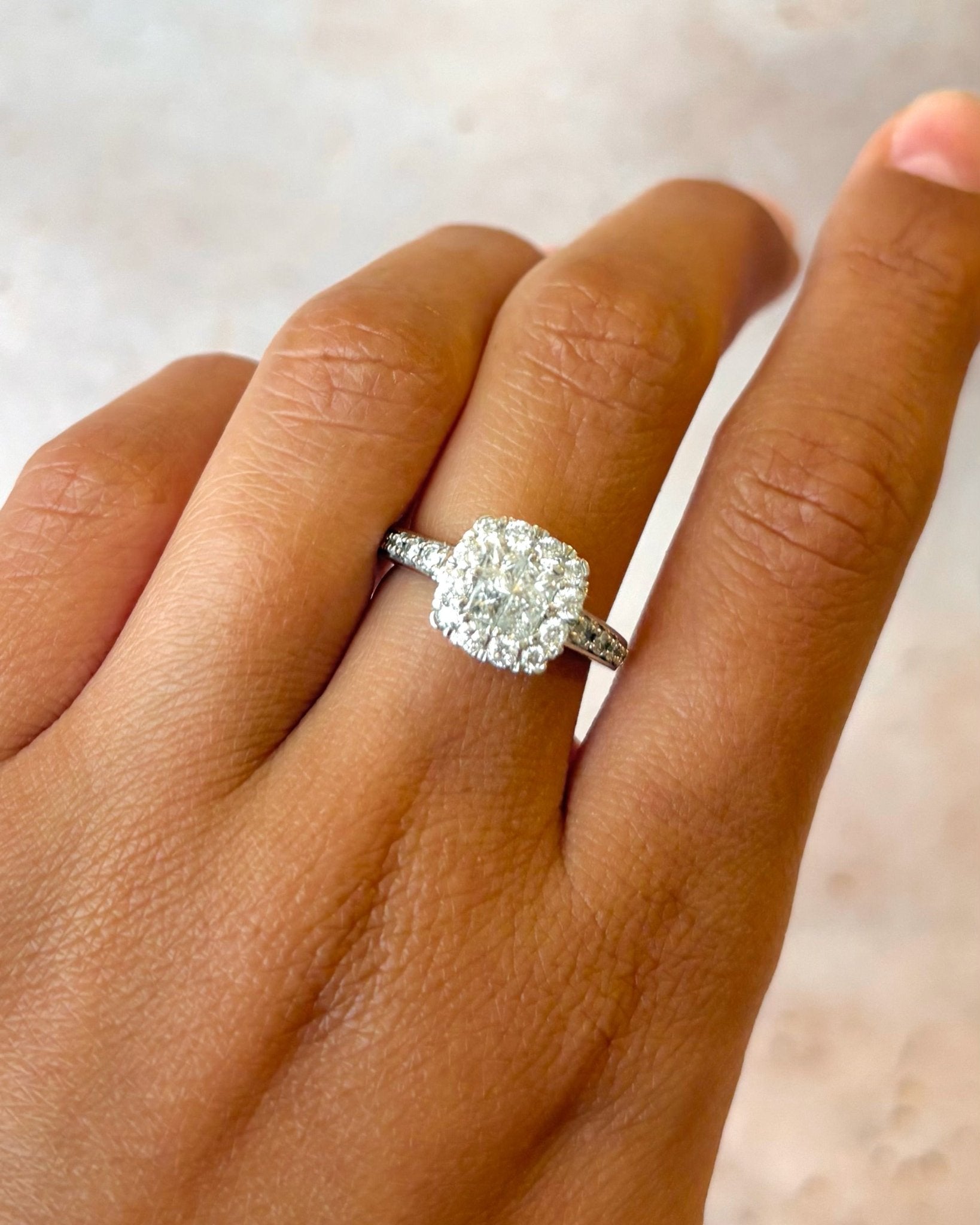 Bague Style Art-Déco Diamants 0.85 carat "Sonia" - Elliade Paris