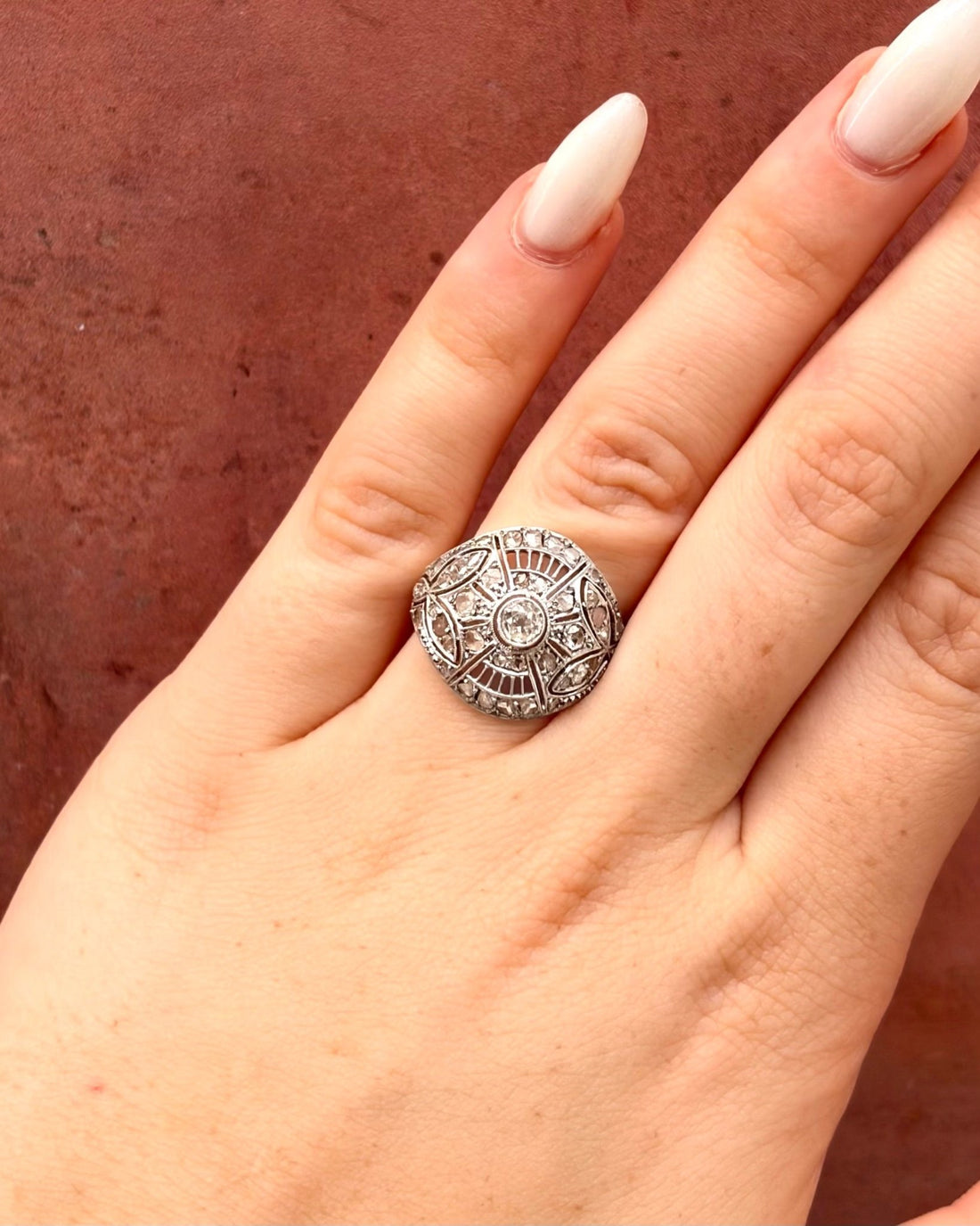 Bague Style Art-Déco Diamants 0.93 carat "Zeya" - Elliade Paris
