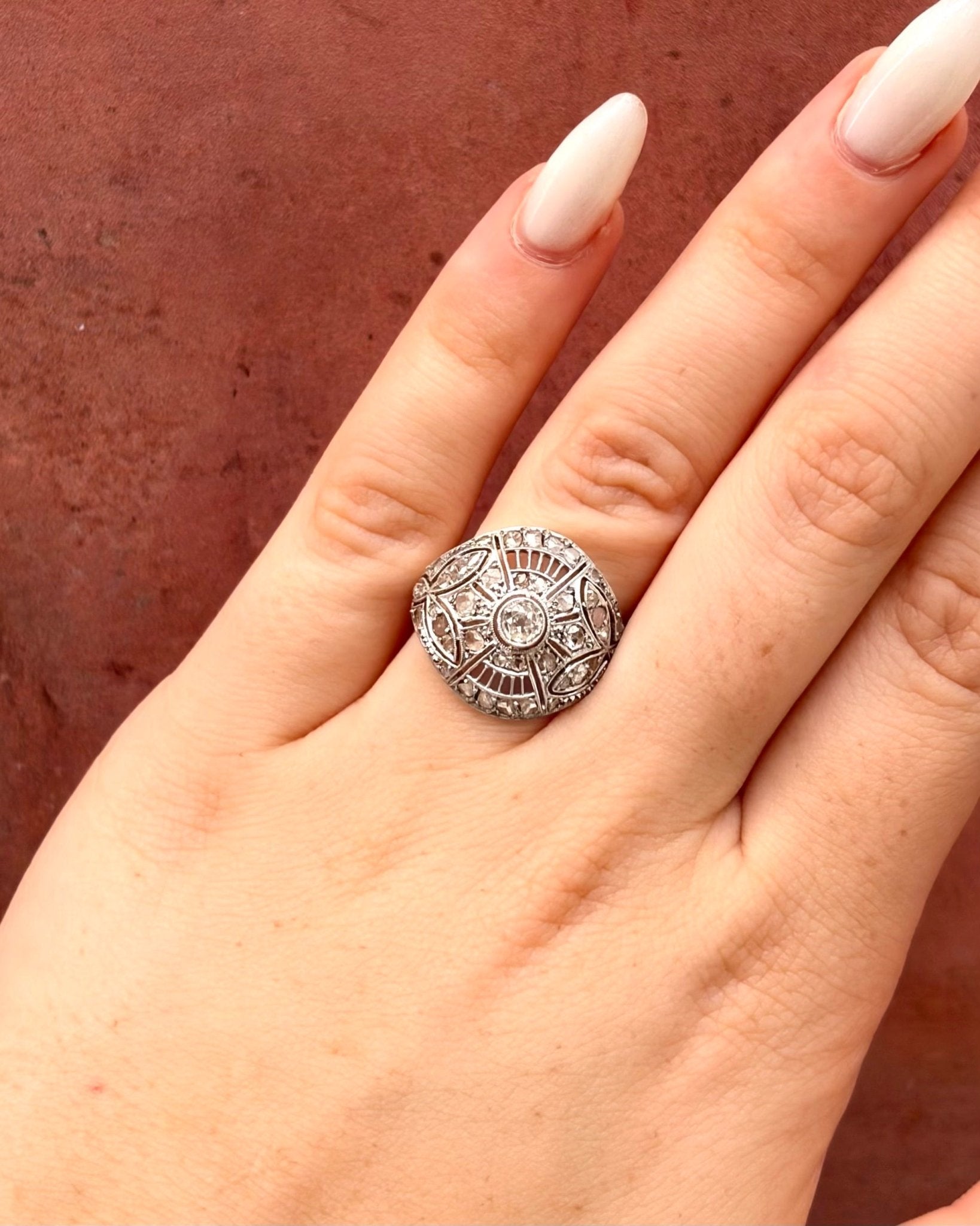 Bague Style Art-Déco Diamants 0.93 carat "Zeya" - Elliade Paris