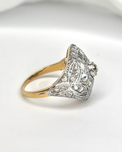 Bague Style Art-Déco Diamants 0.93 carat "Zeya" - Elliade Paris