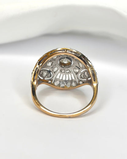 Bague Style Art-Déco Diamants 0.93 carat "Zeya" - Elliade Paris