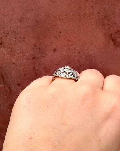 Bague Style Art-Déco Diamants 0.93 carat "Zeya" - Elliade Paris