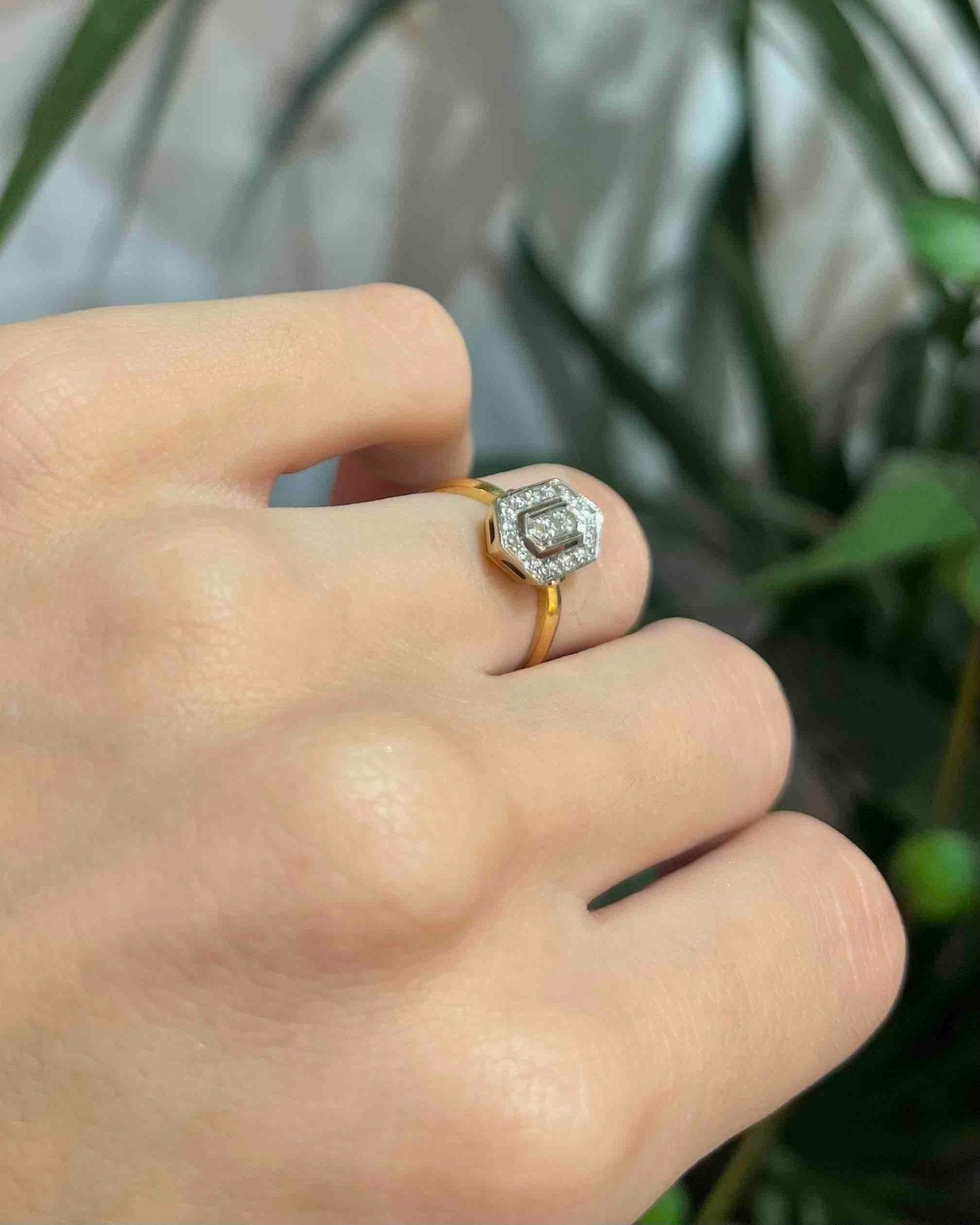 Bague style Art - déco Diamants "Khady" - Elliade Paris