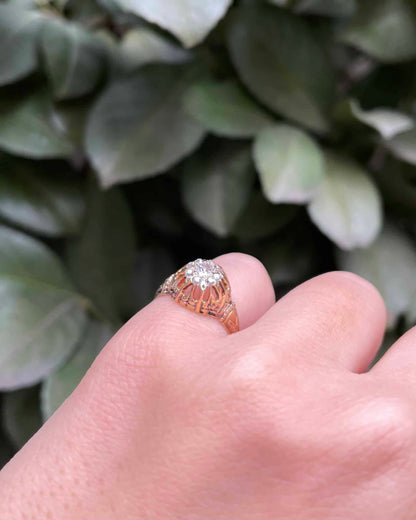 Bague Dôme Vintage Diamant &quot;Ness&quot;