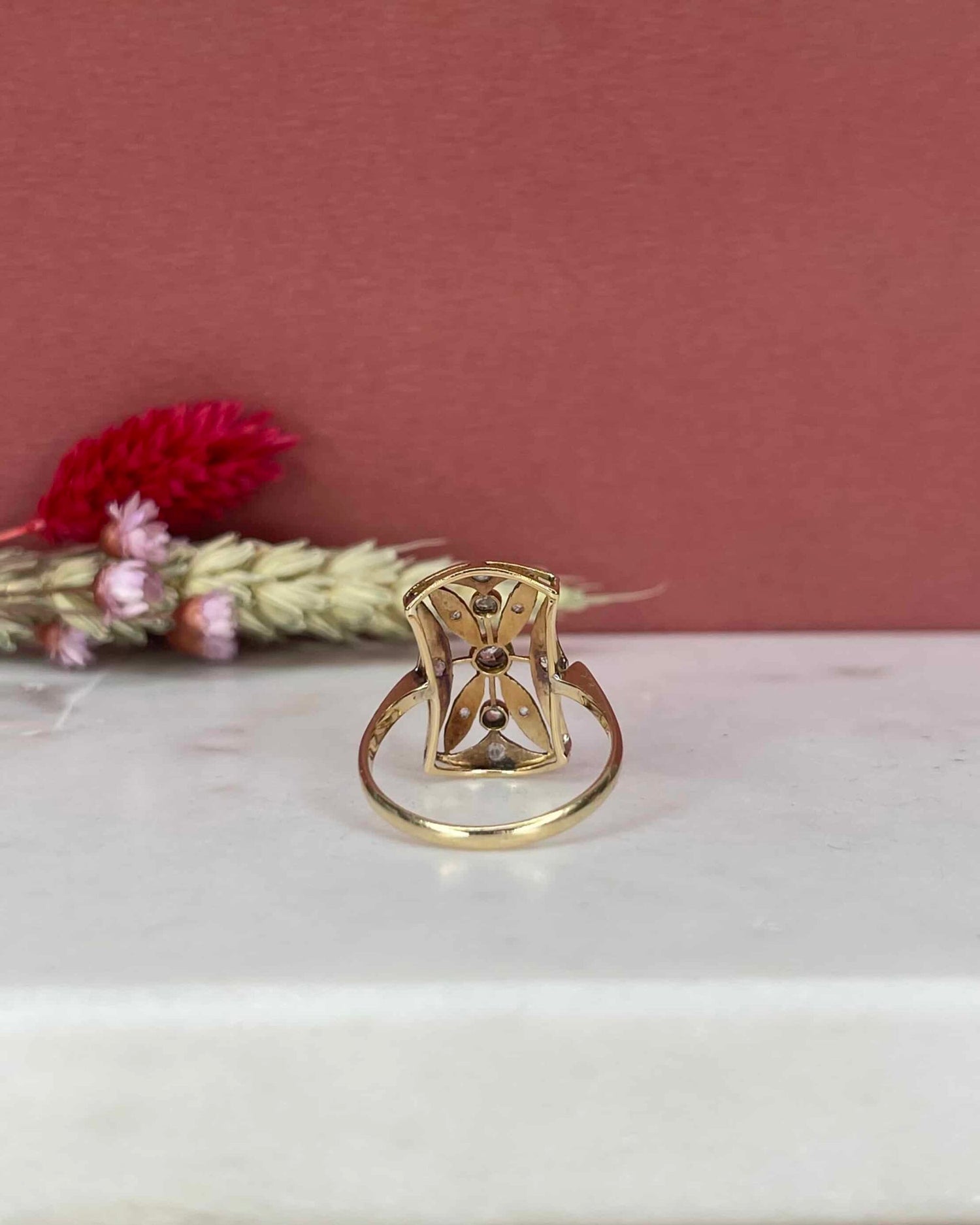 Bague Vintage Art-Déco Diamants &quot;Aubrey&quot;