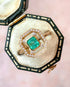Bague Style Art Déco Émeraude 0.85 carat & Diamants 0.44 carat 5.43g "Philippa" - Elliade Paris