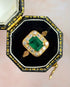 Bague Style Art-Déco Émeraude 1 carat & Diamants 0.24 carat "Charlène" - Elliade Paris