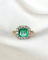 Bague Style Art Déco Émeraude 1.62 carat & Diamants "Adina" - Elliade Paris