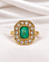 Bague Style Art-Déco Émeraude 1.90 carat & Diamants 1 carat 7,50g "Sandy" - Elliade Paris