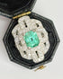 Bague Style Art Déco Émeraude 2.85 carats & Diamants 0.54 carat "Nastasia" - Elliade Paris