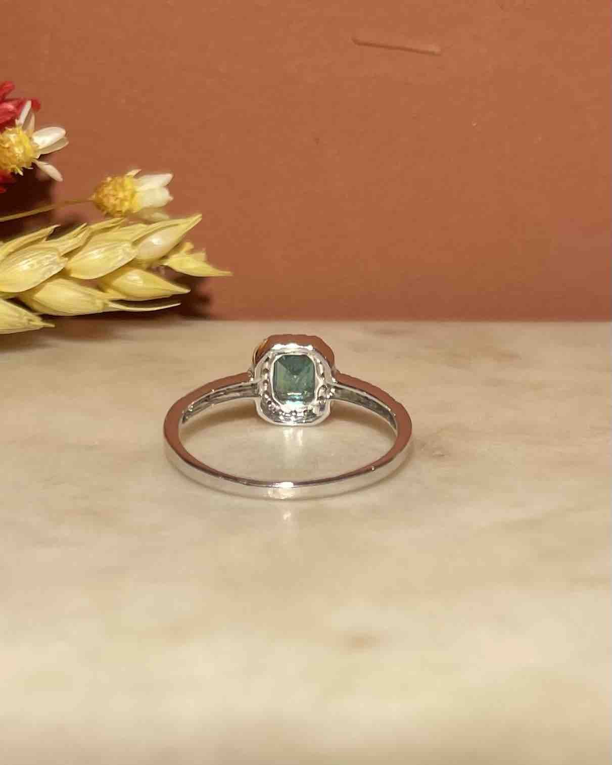 Bague style Art - Déco Emeraude &amp; 35 Diamants "Vienna" - Elliade Paris