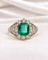 Bague Style Art-Déco Émeraude de Colombie 1.50 carat & Diamants 0.73 carat 6.52g "Béatrice" - Elliade Paris