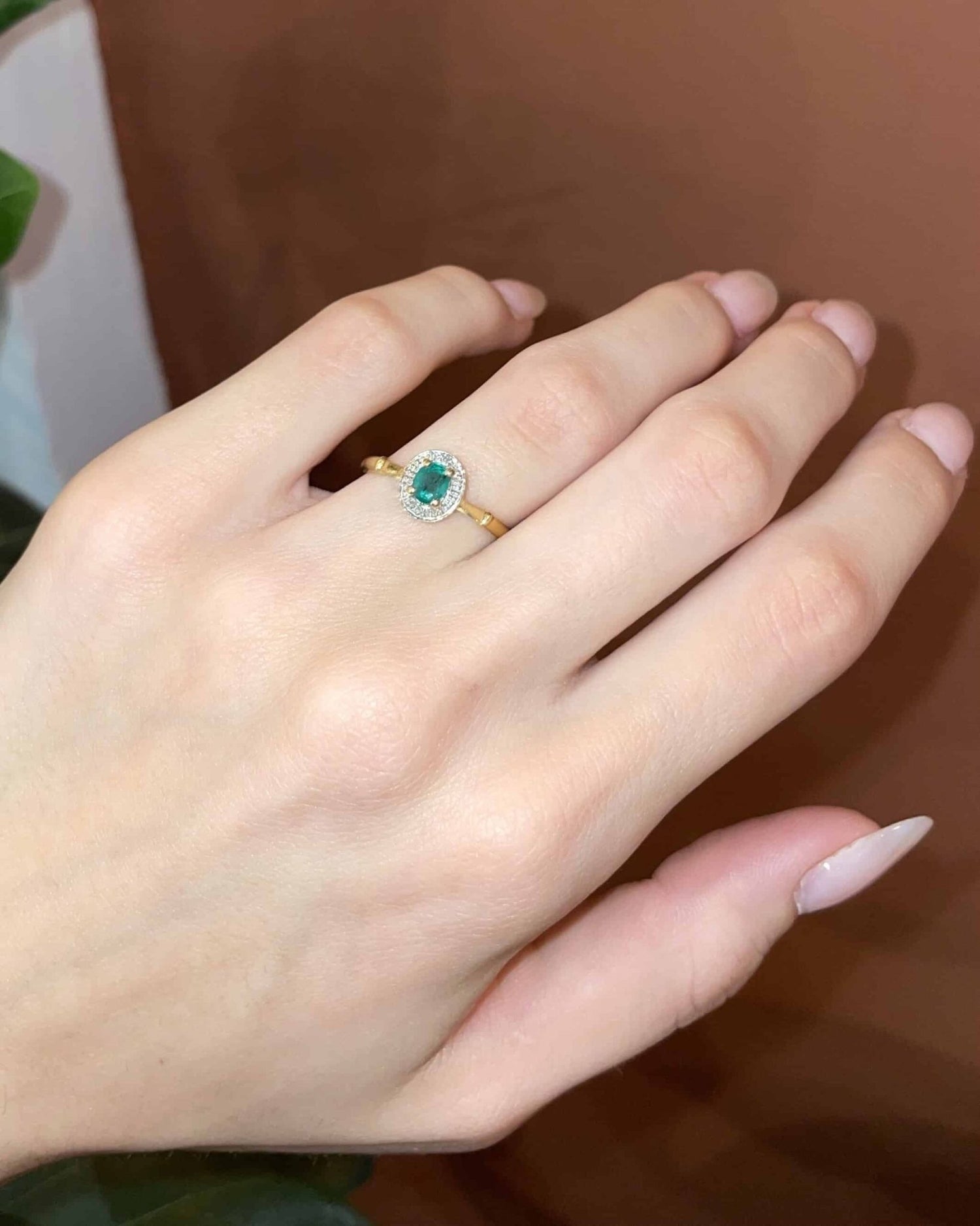 Bague Style Art - Déco Emeraude &amp; Diamants &quot;Rory&quot; - Elliade Paris