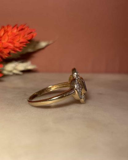Bague Style Art - Déco Emeraude &amp; Diamants &quot;Soline&quot; - Elliade Paris