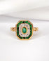 Bague Style Art - Déco Émeraudes 1.11 carat & Diamants "Diana" - Elliade Paris
