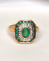 Bague Style Art Déco Émeraudes 1.42 carat & Diamants "Esmeralda" - Elliade Paris
