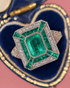 Bague Style Art-Déco Émeraudes 1.74 carat & Diamants 0.24 carat "Océane" - Elliade Paris