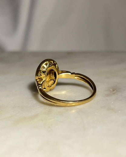 Bague Style Art - Déco Émeraudes et Diamants &quot;Aurélie&quot; - Elliade Paris